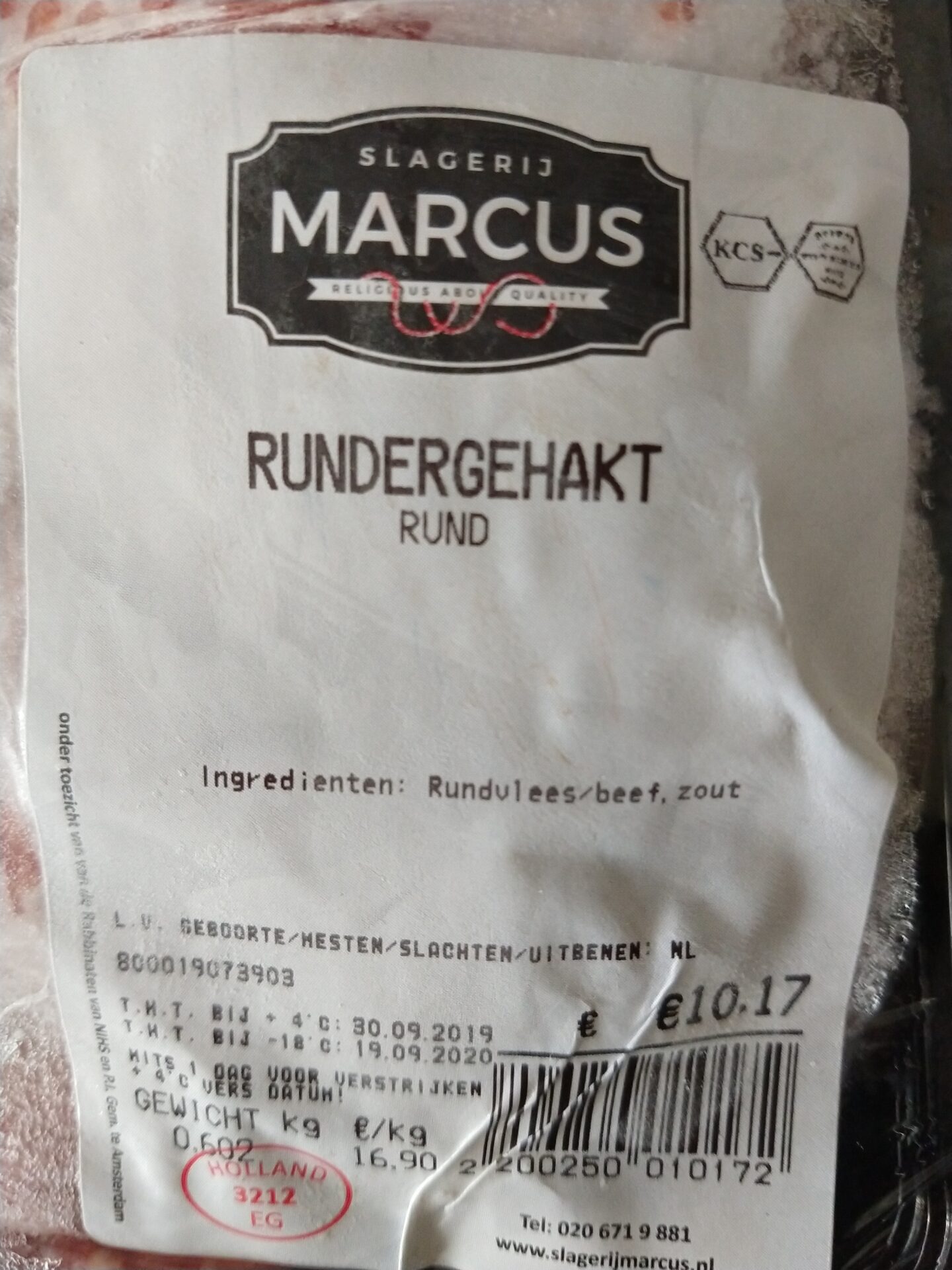 Gecertificeerde Marcus slagerij, in Amsterdam